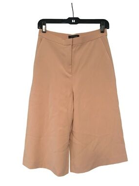 Ann Taylor Tan Wide Leg Capri Dress Pants, Sz 0